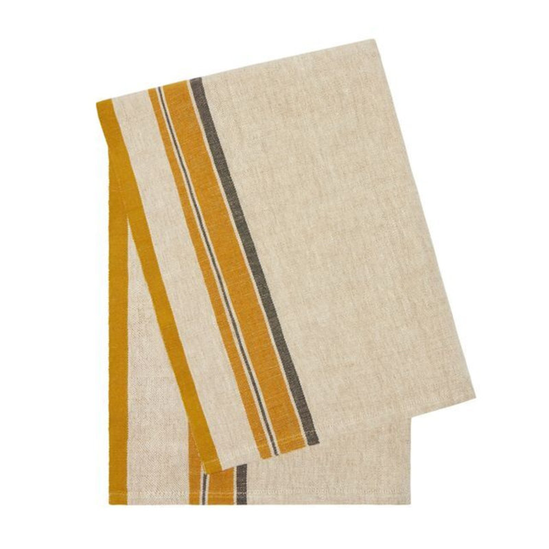 Antibes Tea Towels, Natural/Mustard
