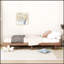 Base de lit plateforme moderne de conception moderne avec lattes en contreplaqué durable et pieds élégants en bois d'hévéa pour une stabilité accrue-806598746-806598725