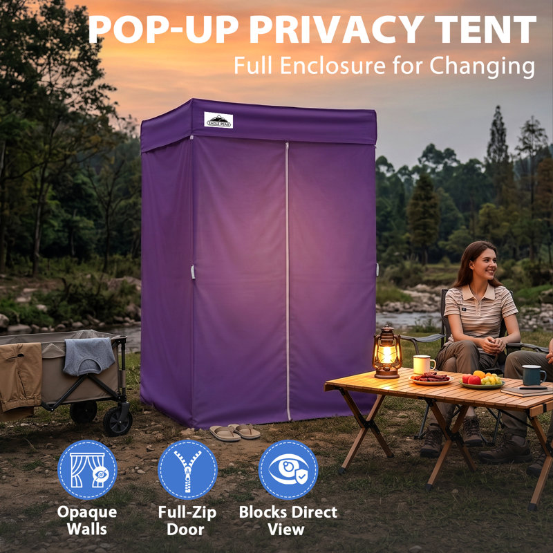 Auvent escamotable portatif en acier l 4 po x P 4 po, Mauve