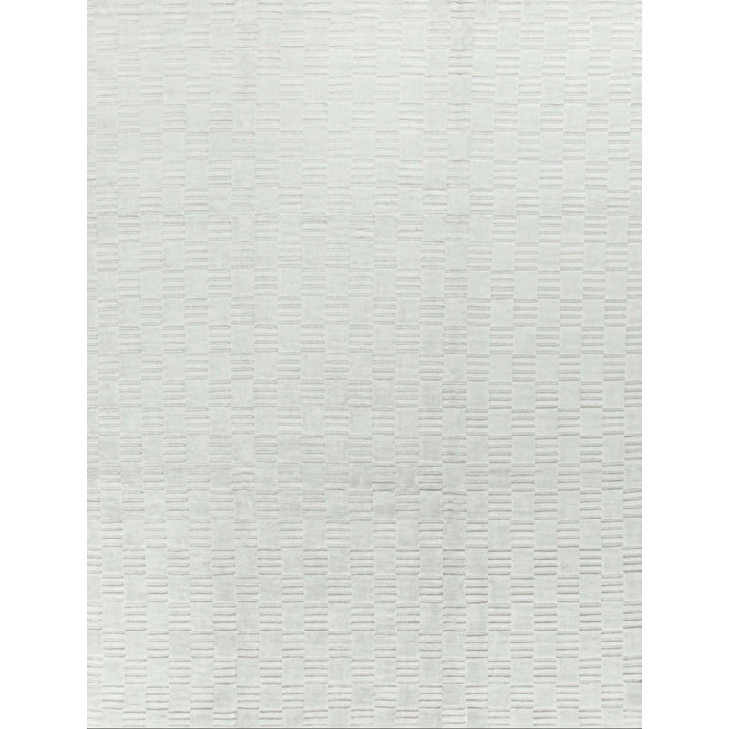 Tapis argent noué à la main de haute qualité