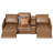Latitude Run® Power Recliner, Leather 3 Seater Recliner Couch with Cup Holder& Charging Socket