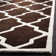 Tapis brun foncé / ivoire en laine Carolene