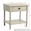 Table de chevet - Structure en bois massif blanchi naturel, glissière de tiroir en métal, merveille, élément d'assemblage simple, l 24 po x P 18 po H beauté, à construire,