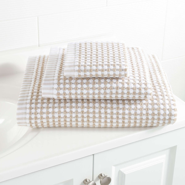 Laura Ashley Maude 6-Piece White Solid Cotton Towel Set