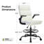 Chaise de bureau haute Tacony avec anneau de repose-pieds réglable-1639674464