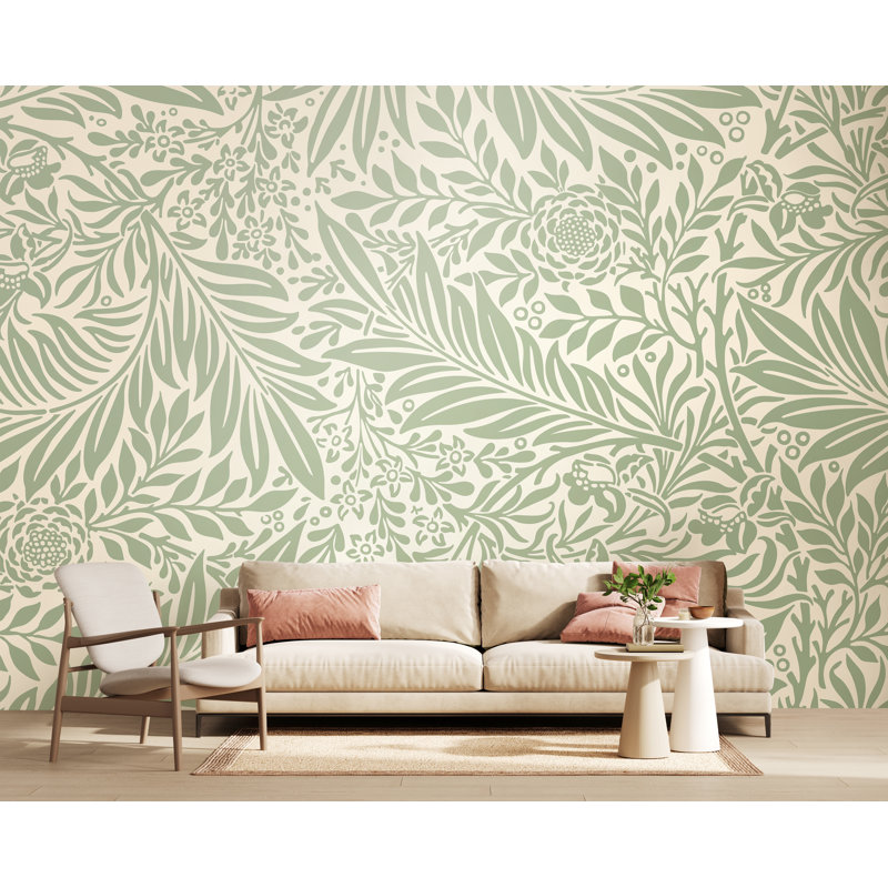ClassicLiving Trailing Ferns Matte Roll, Sage Green Matt, 350cm L x 280cm W