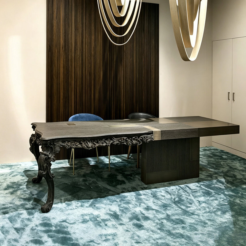 70,87 po. Bureau de direction moderne et créatif, table de bureau Sino-Western Fusion, H 29,53 po x l 70,87 po x P 31,5 po