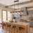 43"  5-Light Wooden Bar Chandelier Linear Kitchen Pendant