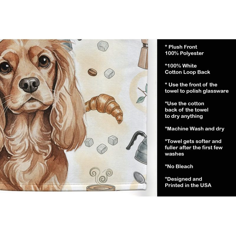 Serviette de cuisine Ruby Cavalier Spaniel, Épagneul cavalier roux