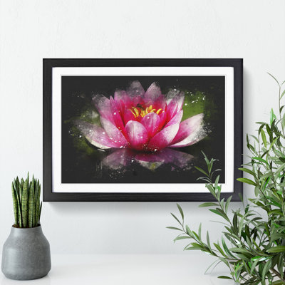 Pink Water Lily Flower Vol.3 - Picture Frame Graphic Art