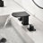 7.87" Solid Brass Widespread Faucet 2-Handle Waterfall Bathroom Sink Faucet