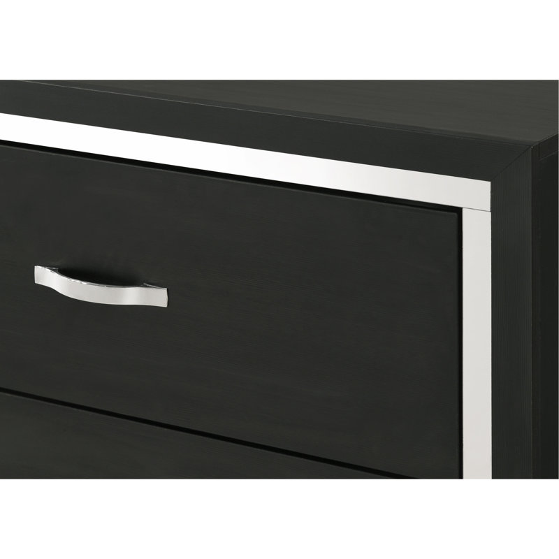 Mobilier de chambre à coucher moderne à 1 tiroir Glam 4 tiroirs avec poignées en métal