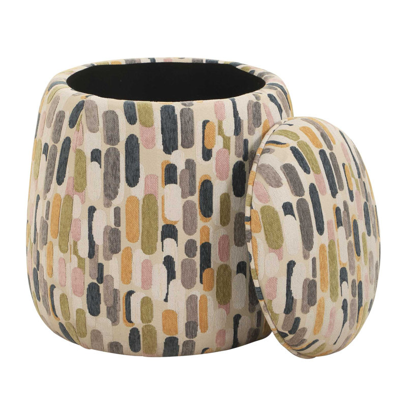 Uttermost Arem Upholstered Multi-Color Ottoman