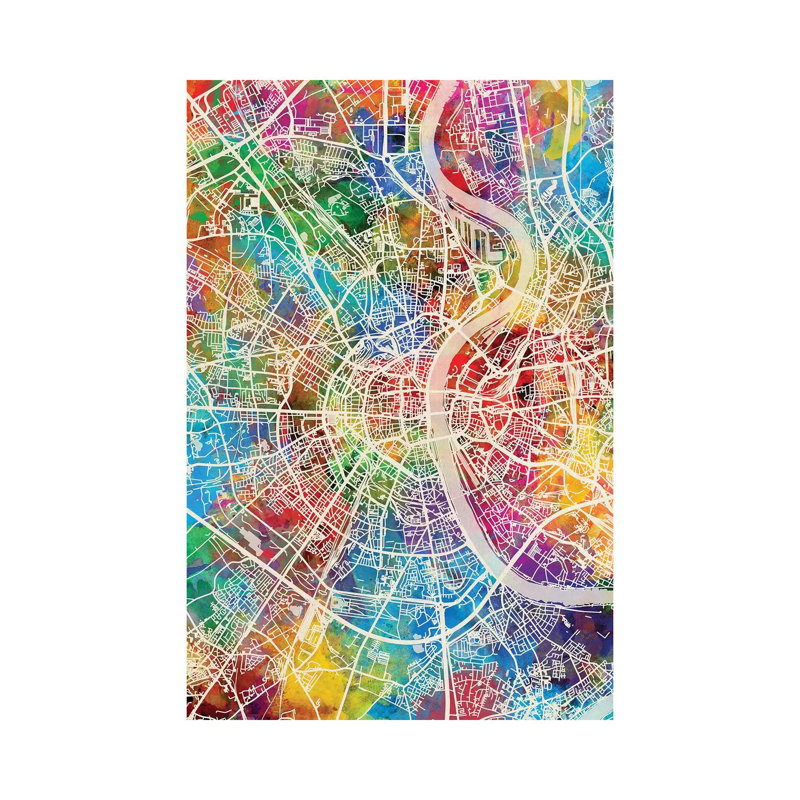 Cologne Germany City Map I by Michael Tompsett - Wrapped Canvas Gallery-Wrapped Canvas Giclée