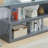 Evee Glass Steel Executive Desk