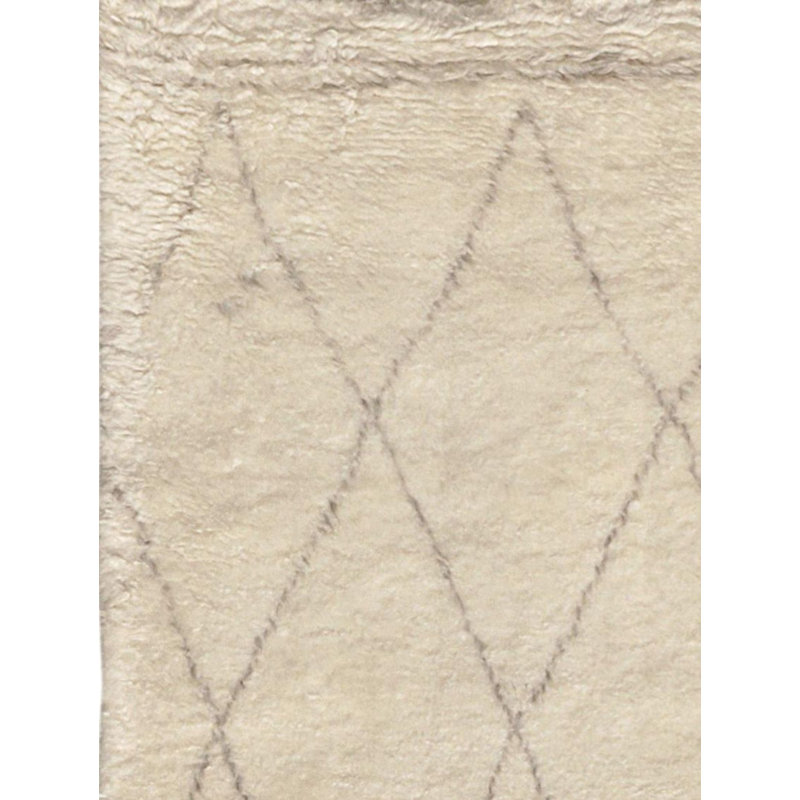 Tapis ivoire / brun noué à la main Casablanca, Rectangle 9 pi x 12 pi
