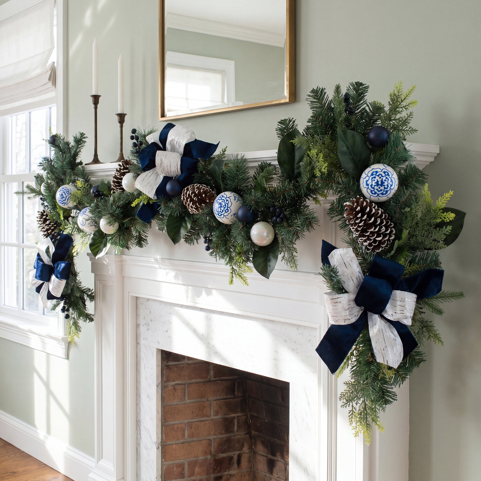 72" Frosted Pine Garland