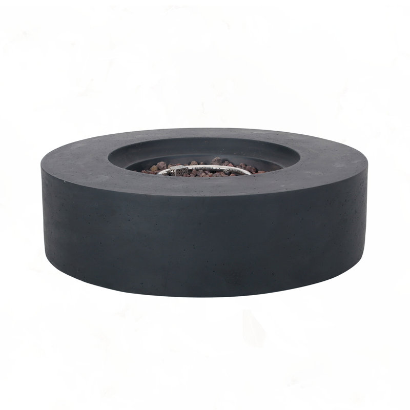 Outdoor Circular Fire Pit, Dark Gray