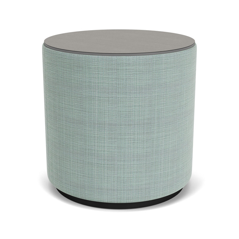 Table de réception avec plateau en stratifié Darsey, 20", Sergé sarrasin, Noir; écume de mer chambray