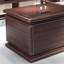 Nouvelle table de bureau rectangulaire en bois massif brun de 125,98 po-1893492013