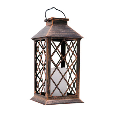 Lanterne d'extérieur à énergie solaire 13 "avec bougie électrique
