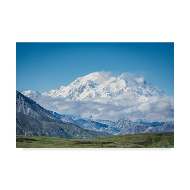 « mt denali alaska », reproduction de photo sur toile tendue, H 12 po x l 19 po x P 2 po