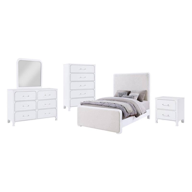Ensemble de chambre à coucher 5 pièces Laqueda, Très grand