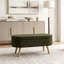Banc de rangement avec repose-pieds ovale-130059814