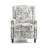 Upholstered Classic Wing Back Manual Push Back Recliner With Naihead Trims And Solid Vase-Shape Wooden Legs-1203964012