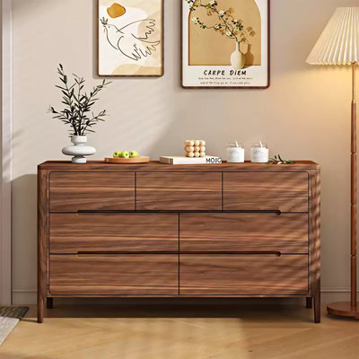 Simple Modern Black Walnut Color Accent Chest