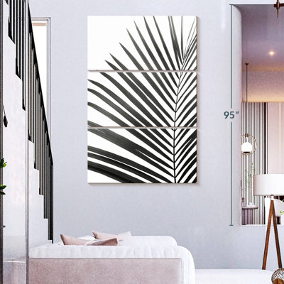 Harnek Palm Leaf In Black And White