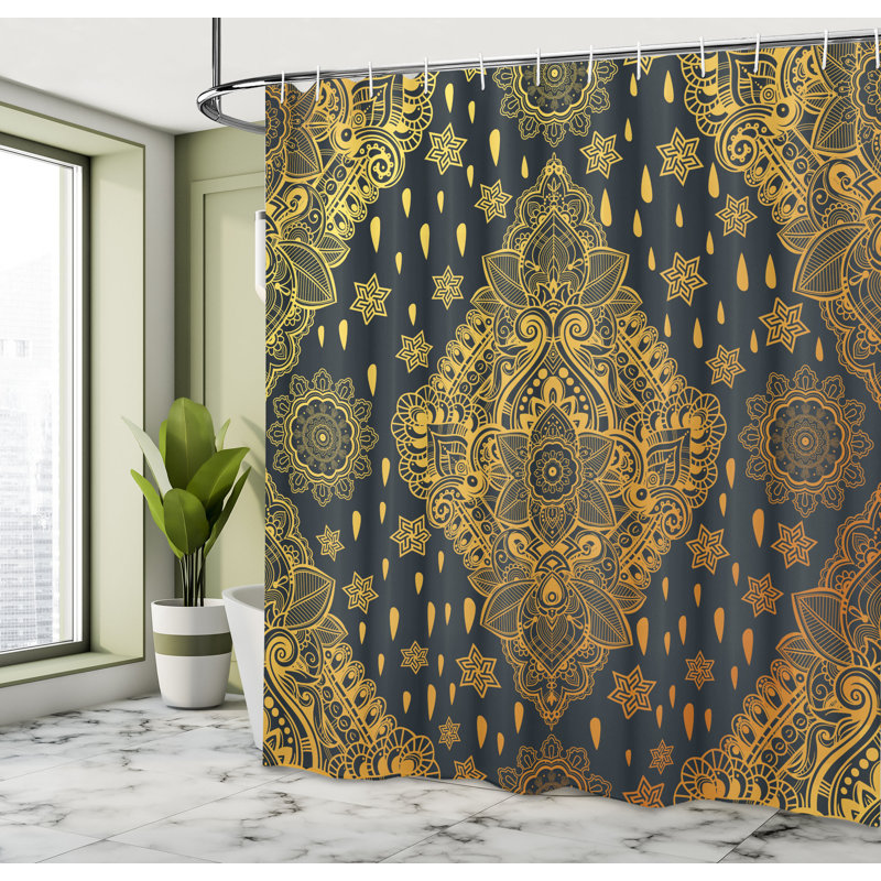 Shower Curtain with Hooks Included, 84"H x 69"W