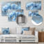 Bleu et gris beauté éthérée coquelicots I - coquelicots décoration murale-763578126-763578167