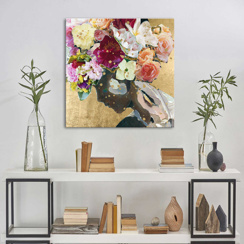"Golden Lady II" par Carol Robinson, reproduction sur toile, H 36 po x l 36 po x P 1,5 po