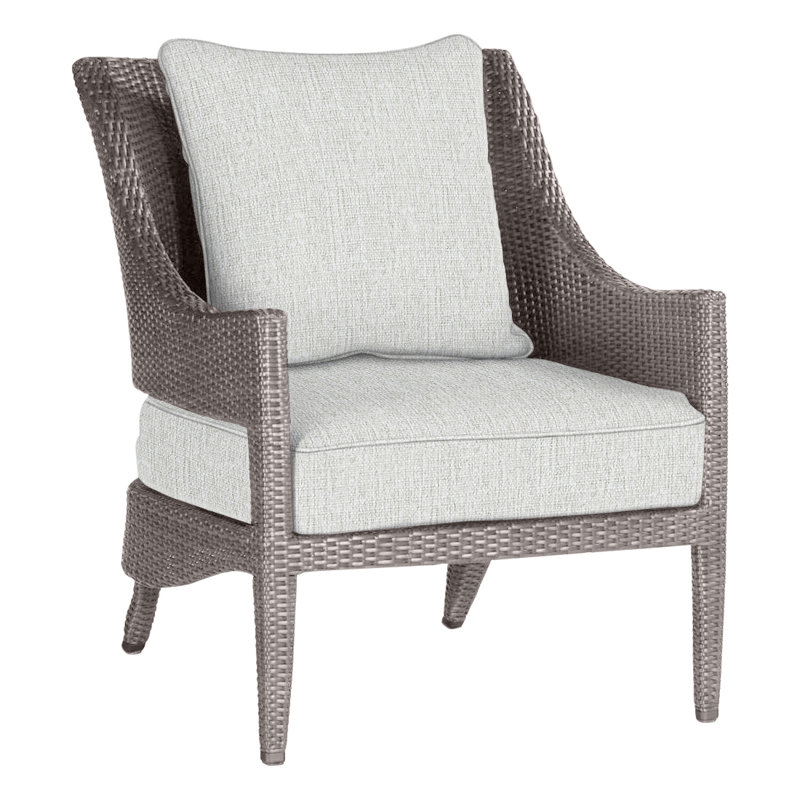 Athena Patio Lounge Chair with Cushions, Oyster, Bali Pearl, Welt
