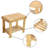 Bamboo Step Stool With Storage Shower Bench With Shelf Foot Stool For Bathroom Living Room Bedroom Natural Color