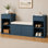 Banc de rangement avec coussin, banc à chaussures rabattable avec tiroir et tablette réglable, banc de hall d'entrée rembourré pour le couloir et la chambre à coucher