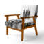 Chaise rembourrée Forest - Forêt monochrome - Chaise Foggy Pines I grise et blanche-373727941