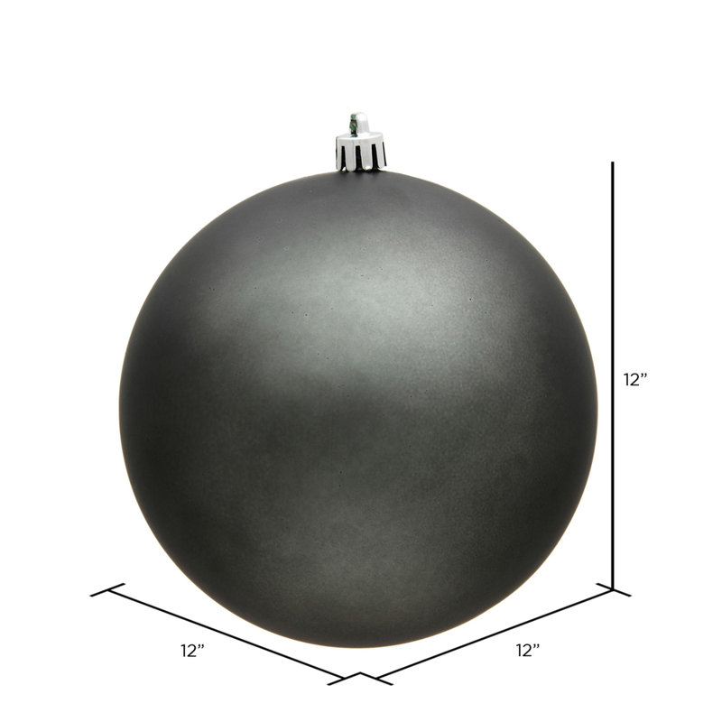 Ornement boule des Fêtes seulement, H 12 po x l 12 po x P 12 po, Étain