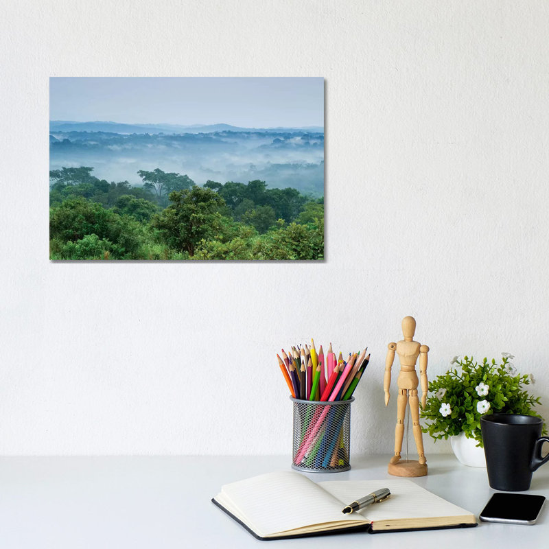 Tropical Rainforest, Kibale National Park, Western Uganda by Sebastian Kennerknecht - Wrapped Canvas Print