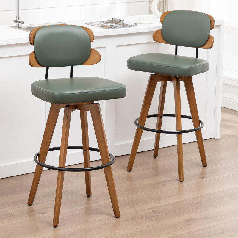 Tabouret de bar et de comptoir Modern, Tabouret de bar (hauteur d'assise de 29,92 po), Vert