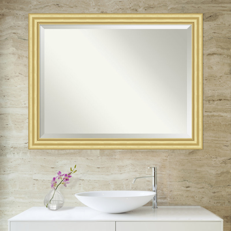 Miroir de salle de bain mural Sophia, 29,5 po x 23,5 po, Doré