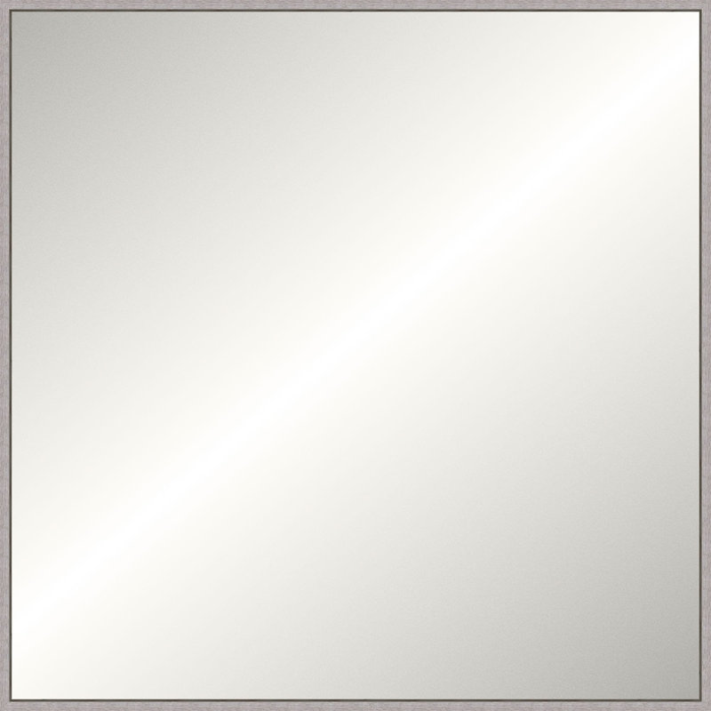 Miroir en bois massif, Carrée, 37,5 po x 37,5 po, Gray Driftwood