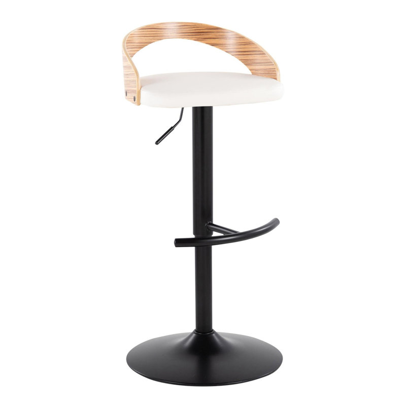 Tabouret à hauteur réglable, 3, Natural/White