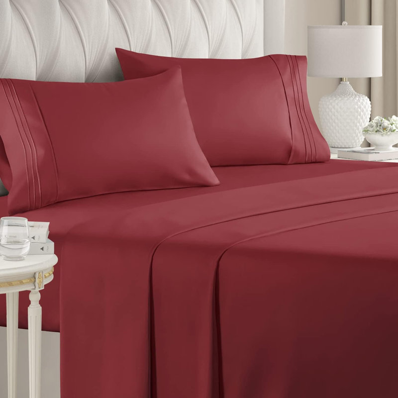 Ensemble de draps de qualité supérieure, doux et infroissables - Ensemble de draps de luxe ultra doux et de qualité supérieure