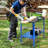 35'' H X 36'' W X 18'' D Welding Table, Adjustable Height Workbench with Shelf