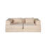 Lit convertible pliable sans assemblage, compression en chenille beige pour les salons de bureau-86396577