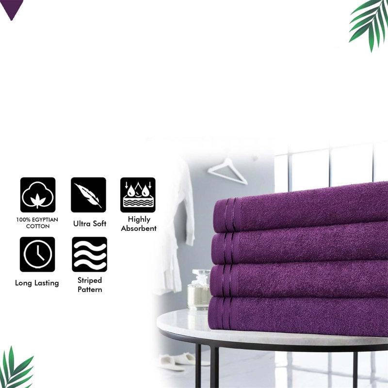 100% Cotton Bath Sheet, Purple