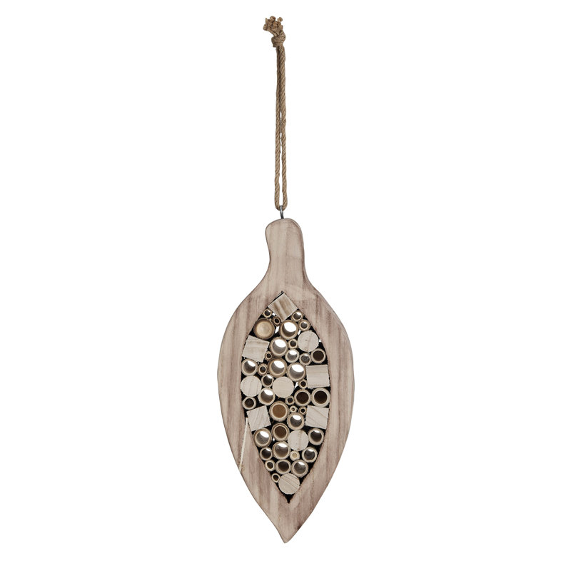 Paulownia Wood And Bamboo Insect House With Jute Hanger