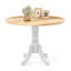 Table de salle à manger en bois avec plateau rond et pieds en tréteaux courbés-1652572448-1652572449